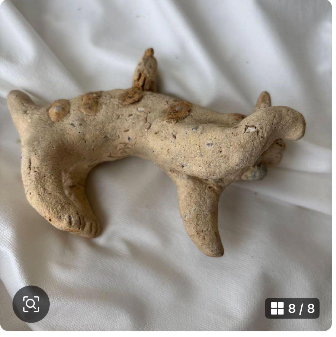 長田恵　大きめお皿と猫の置き物