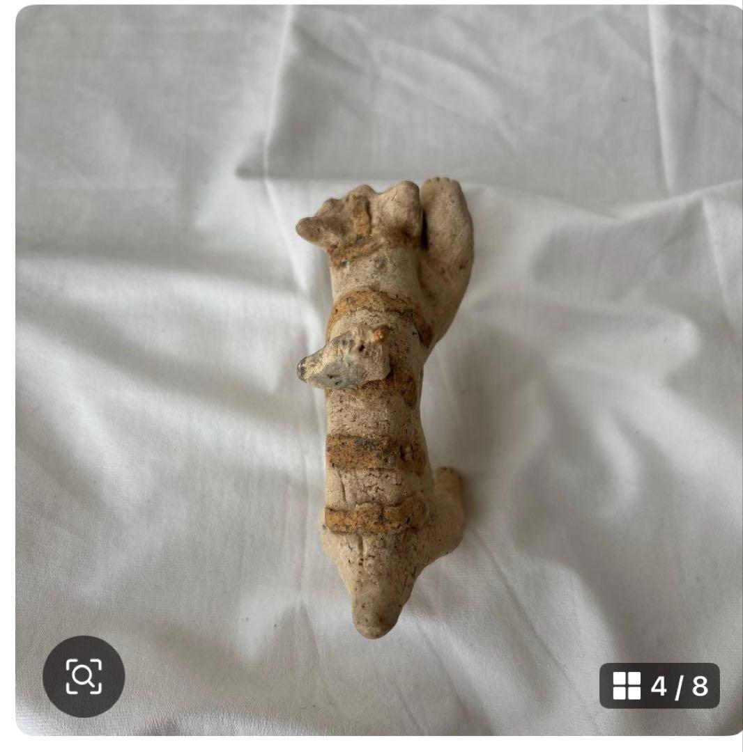 長田恵　大きめお皿と猫の置き物