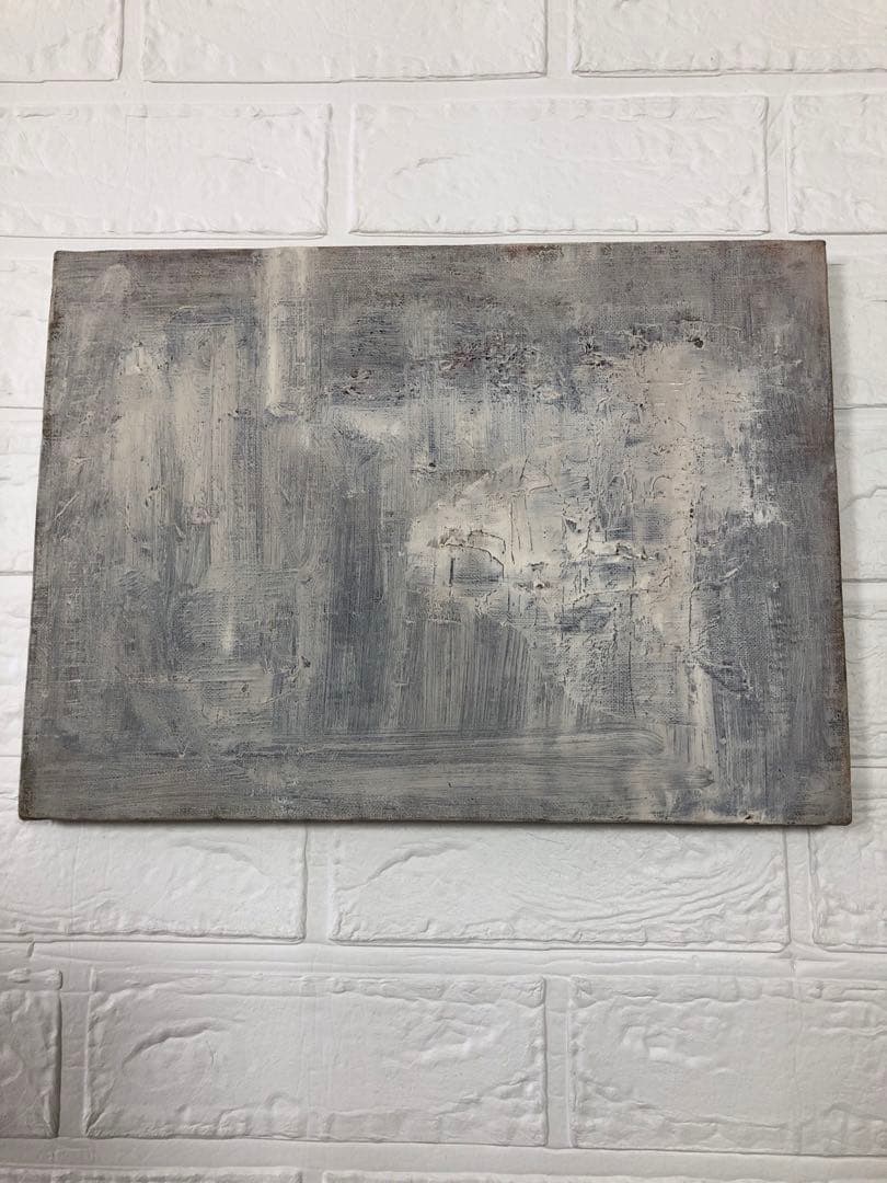 油絵（抽象画）モノクローム　Ｆ4