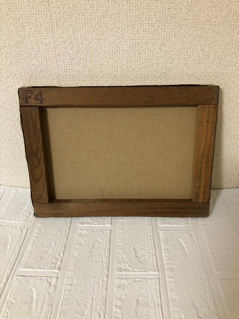 油絵（抽象画）モノクローム　Ｆ4