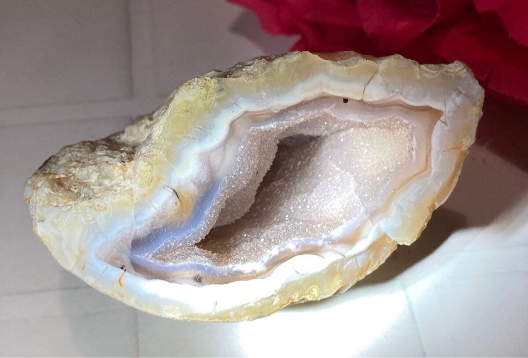 笑福口✨瑪瑙　アメジスト　アゲート ジオード　晶洞