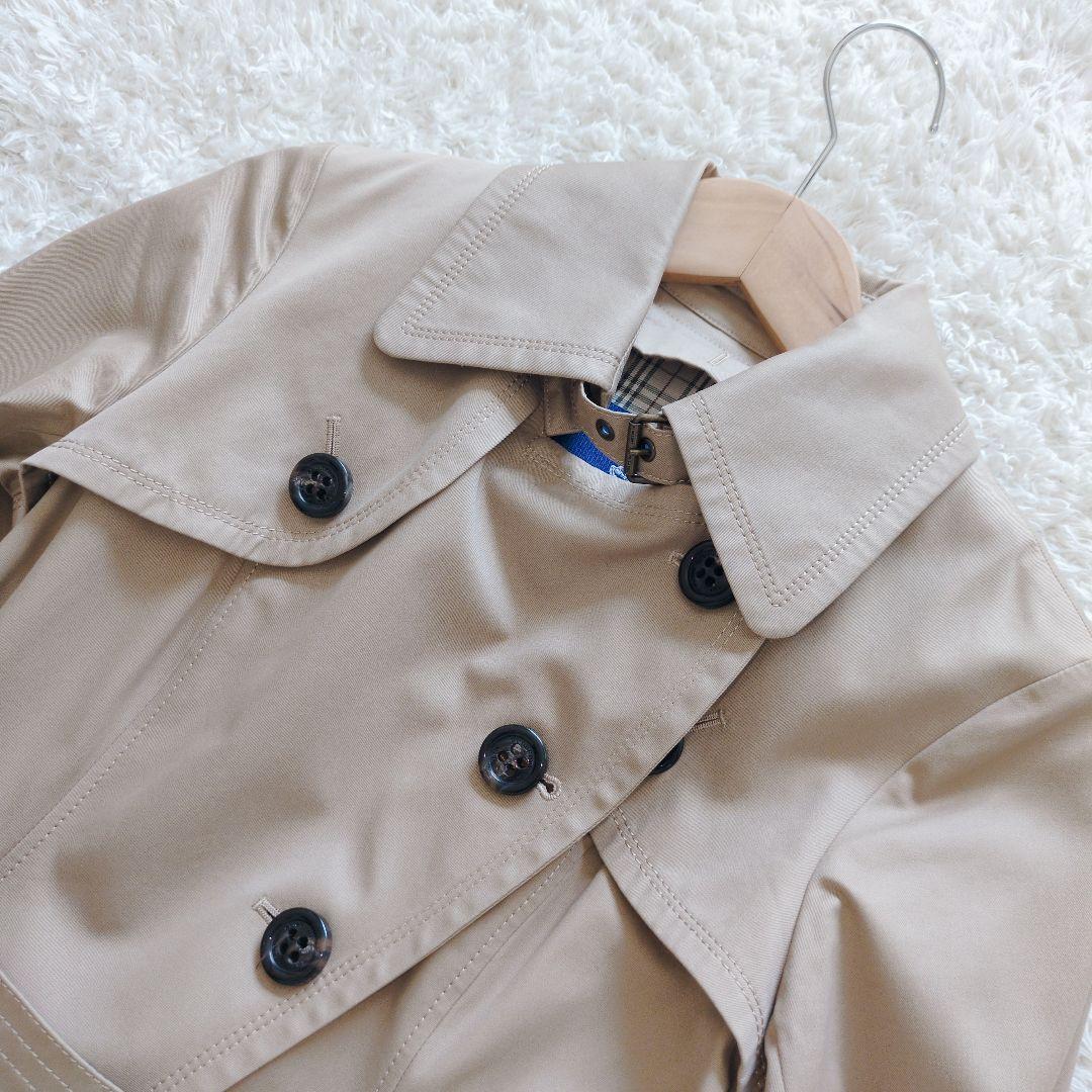 バーバリーブルーレーベル　トレンチコート　ノバチェック　シングル　ベージュ
