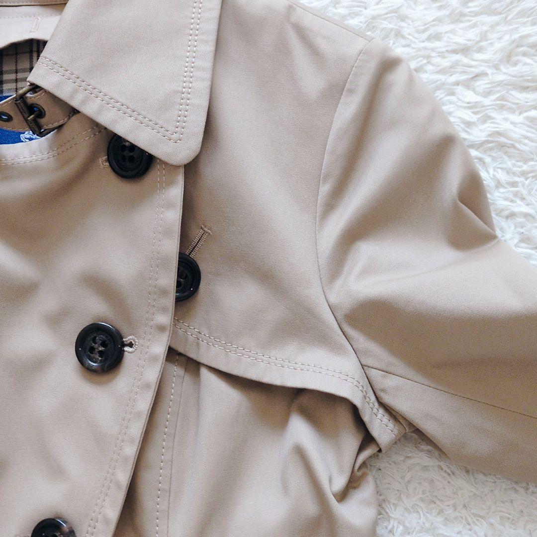 バーバリーブルーレーベル　トレンチコート　ノバチェック　シングル　ベージュ