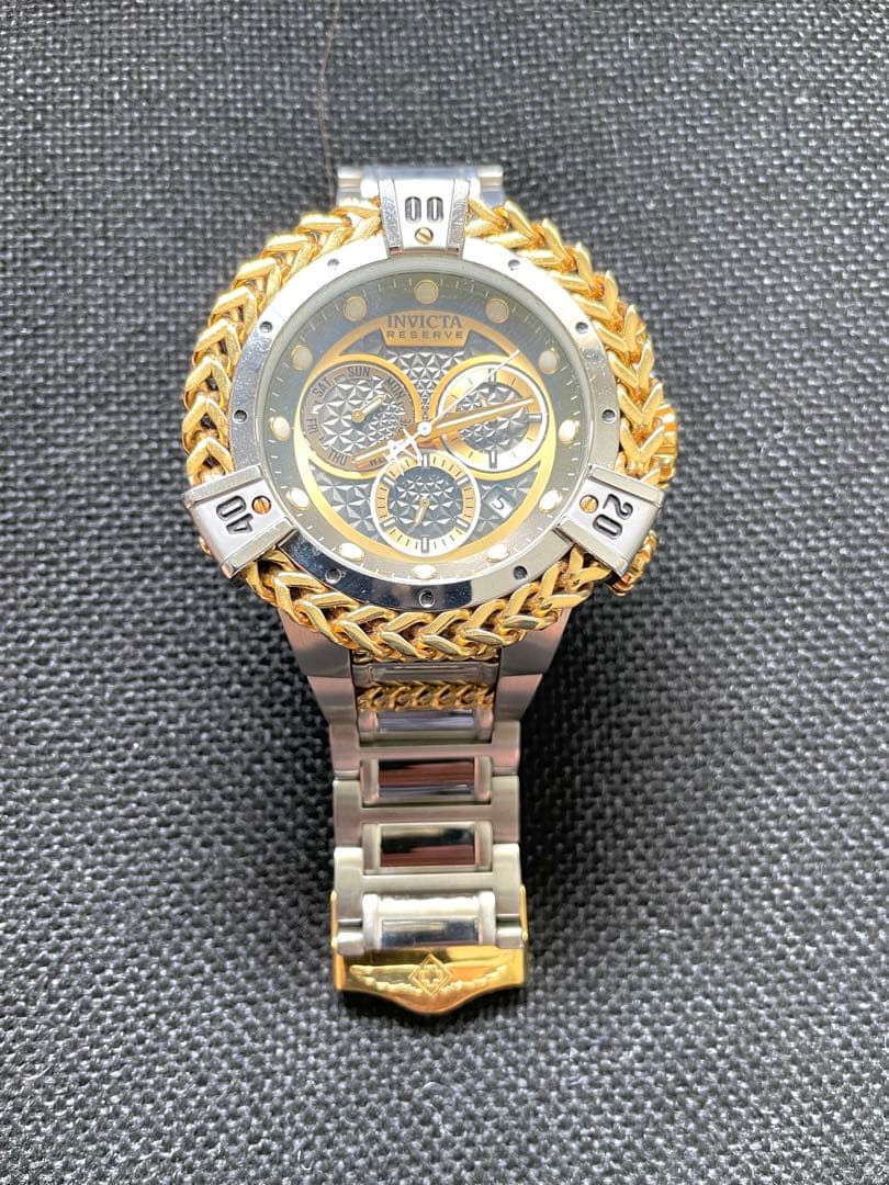 インビクタ　クロノグラフ 時計 ゴールド シルバー