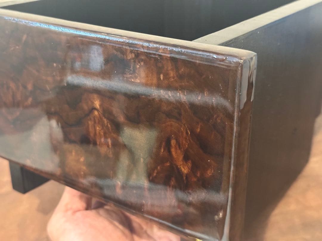 ローバー　ミニ　小物入れ　ウォールナット&レジン