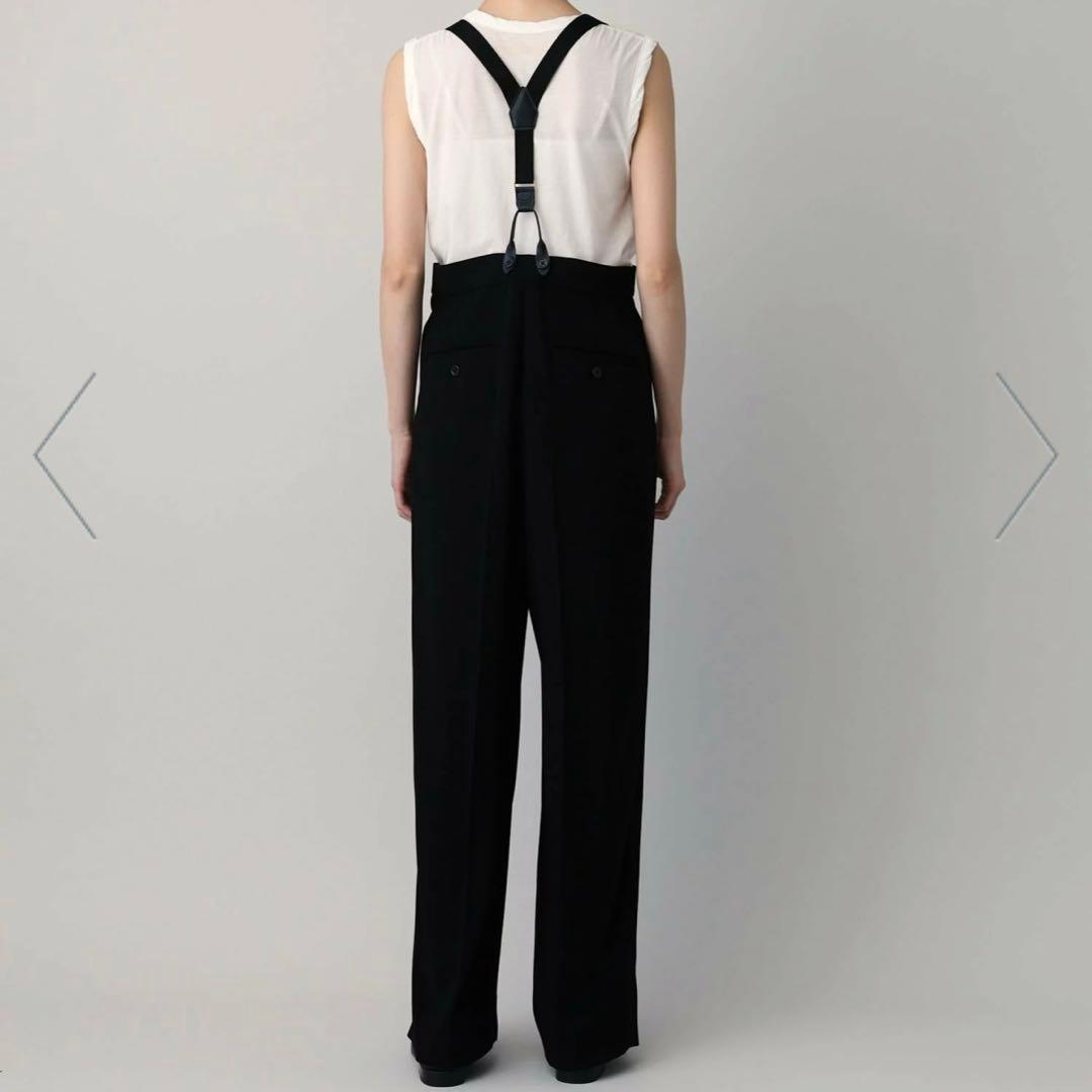 美品　カレンソロジー　黒ピンストライプ　サスペンダーパンツ　フリーサイズ