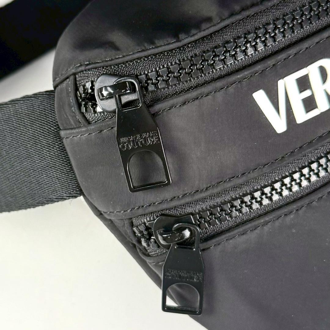 VERSACE BLACK RANGE ICONIC LOGO ベルトバック