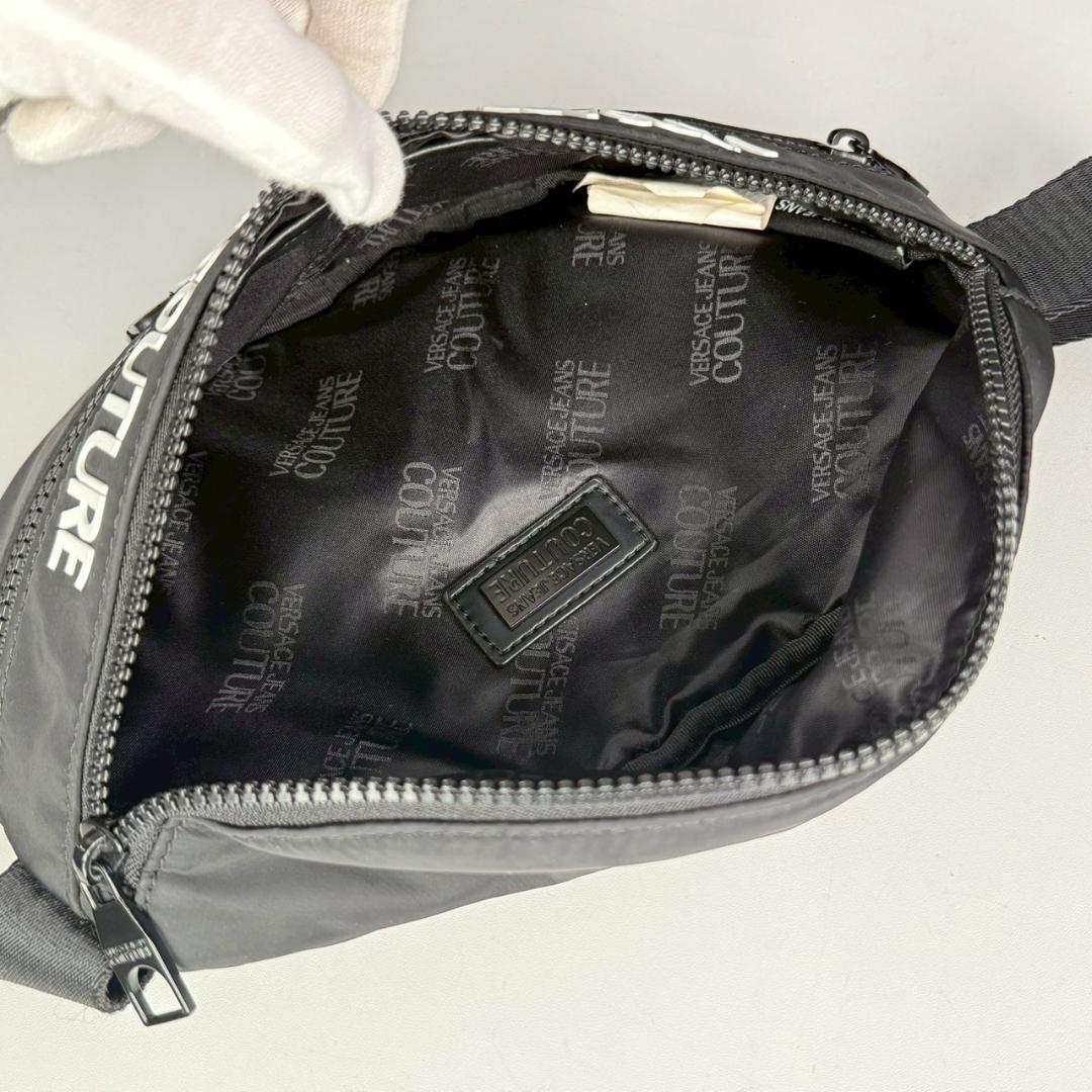 VERSACE BLACK RANGE ICONIC LOGO ベルトバック