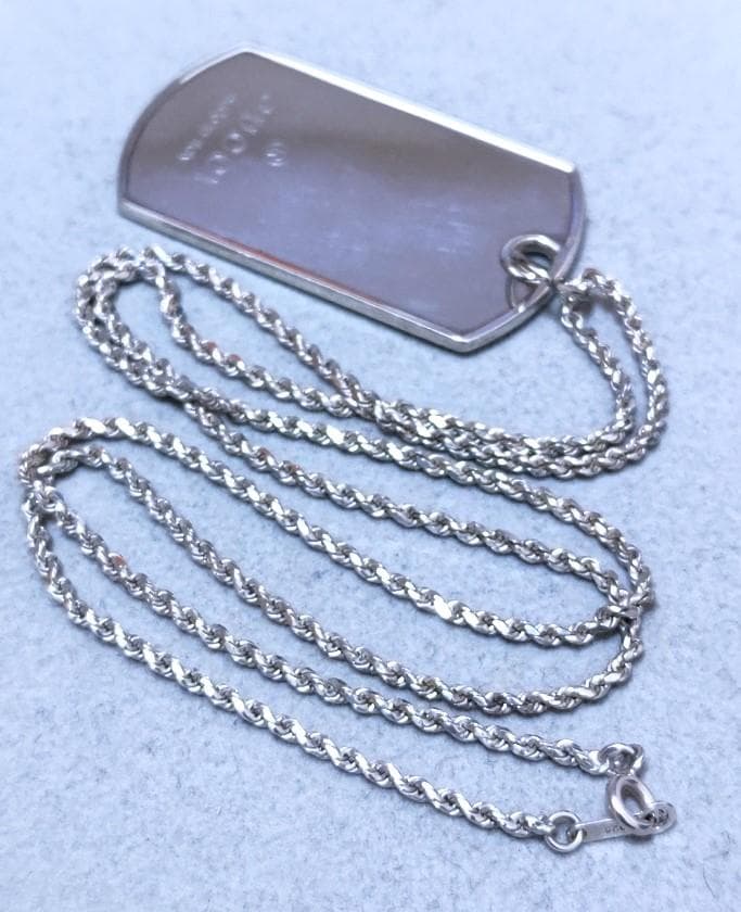 Gucci　グッチ　SV925　ドックタグ　ネックレストップ　39972