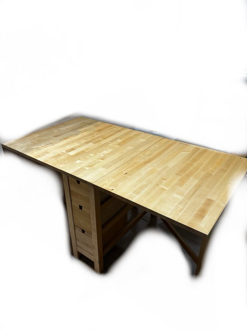 IKEA ノールデン ダイニングテーブル 引き出し付き