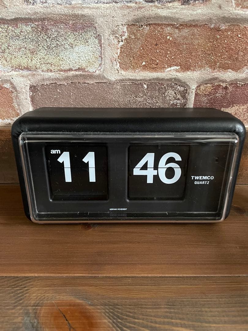 TWEMCO アナログ置時計 ブラック