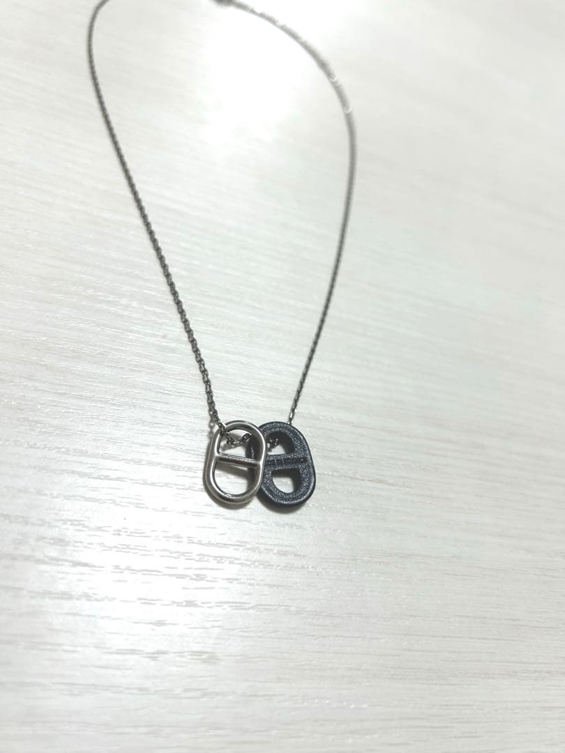 エルメス オーマイヨン ネックレス シルバー ブラック
