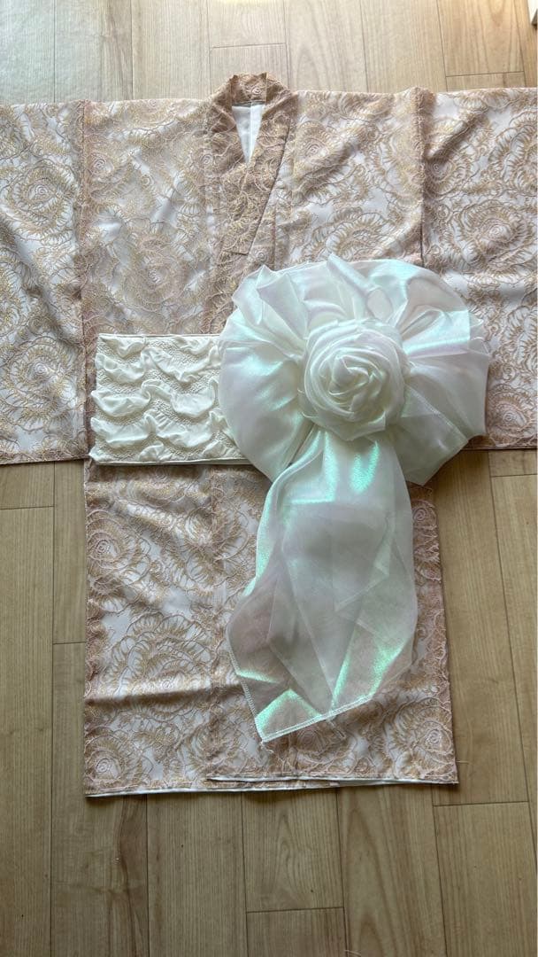 七五三　オリジナル　3歳〜4歳　着物と作り帯❷点セット