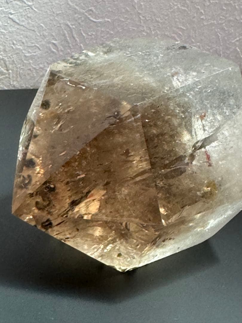 コレクション必見！虹の輝きバイカラースモーキークォーツ BIGダブルポイント