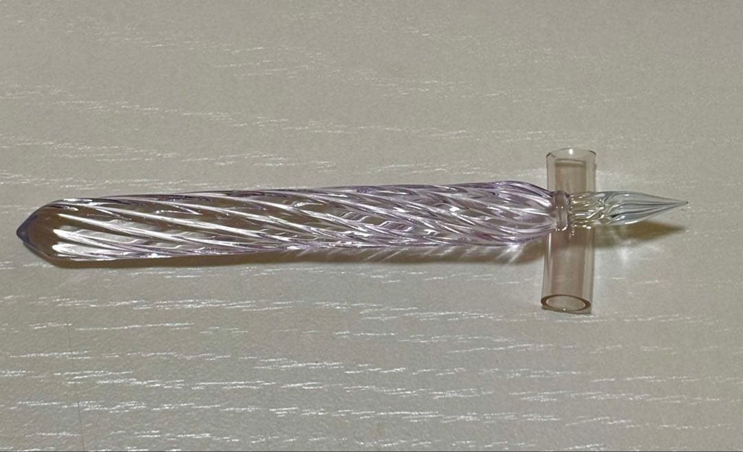 HASE硝子工房　辻風ショート　ガラスペン　ピンク