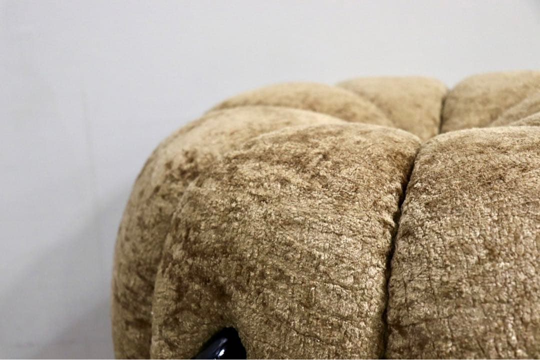 GMHH489H○パンプキンスツール アンティーク調 猫脚 ファブリック オット