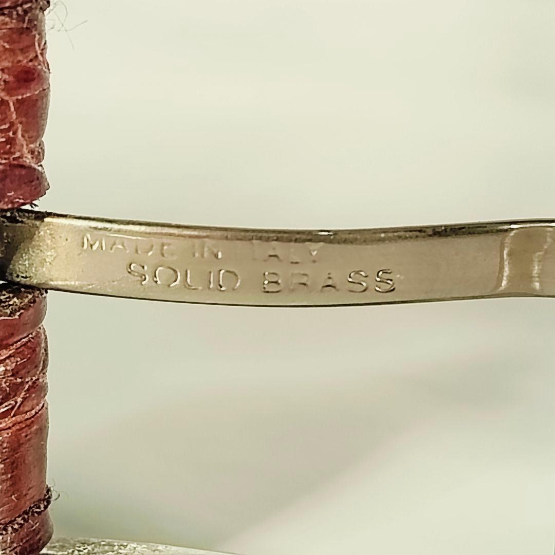 【Vintage】イタリア製　ワニ革　高級クロコダイルドレスベルト 本革 正規品