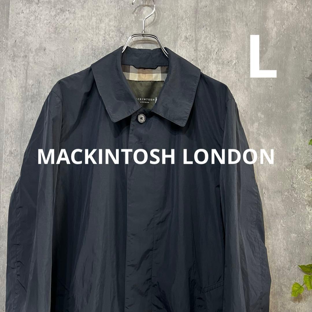 【美品】MACKINTOSH LONDON　トレンチコート　ネイビー　L