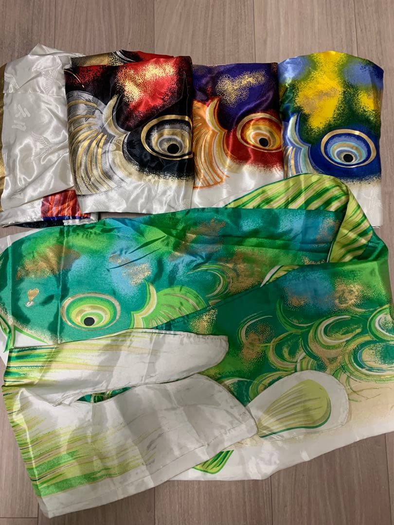 鯉のぼり　使用品　山本寛斎　かぜいろ　1.5Mセット　久月きらめき鯉　こいのぼり