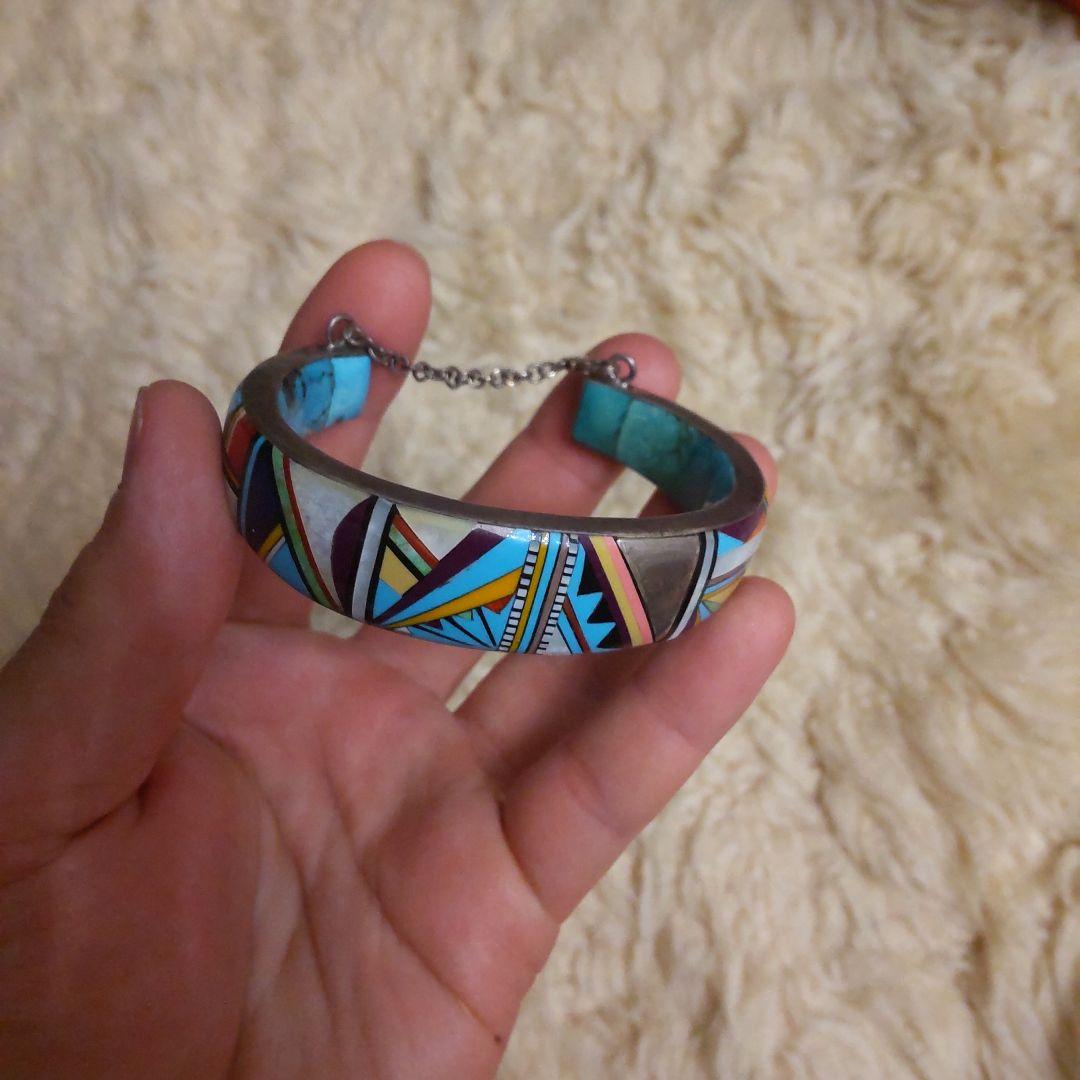 s*e様 バングル sterling ズニ族 ターコイズ RRG