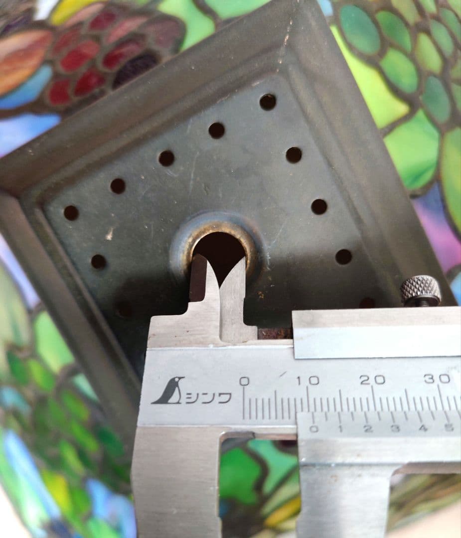 ステンドグラス　葡萄　電傘(ランプシェード)　46cm×42cm