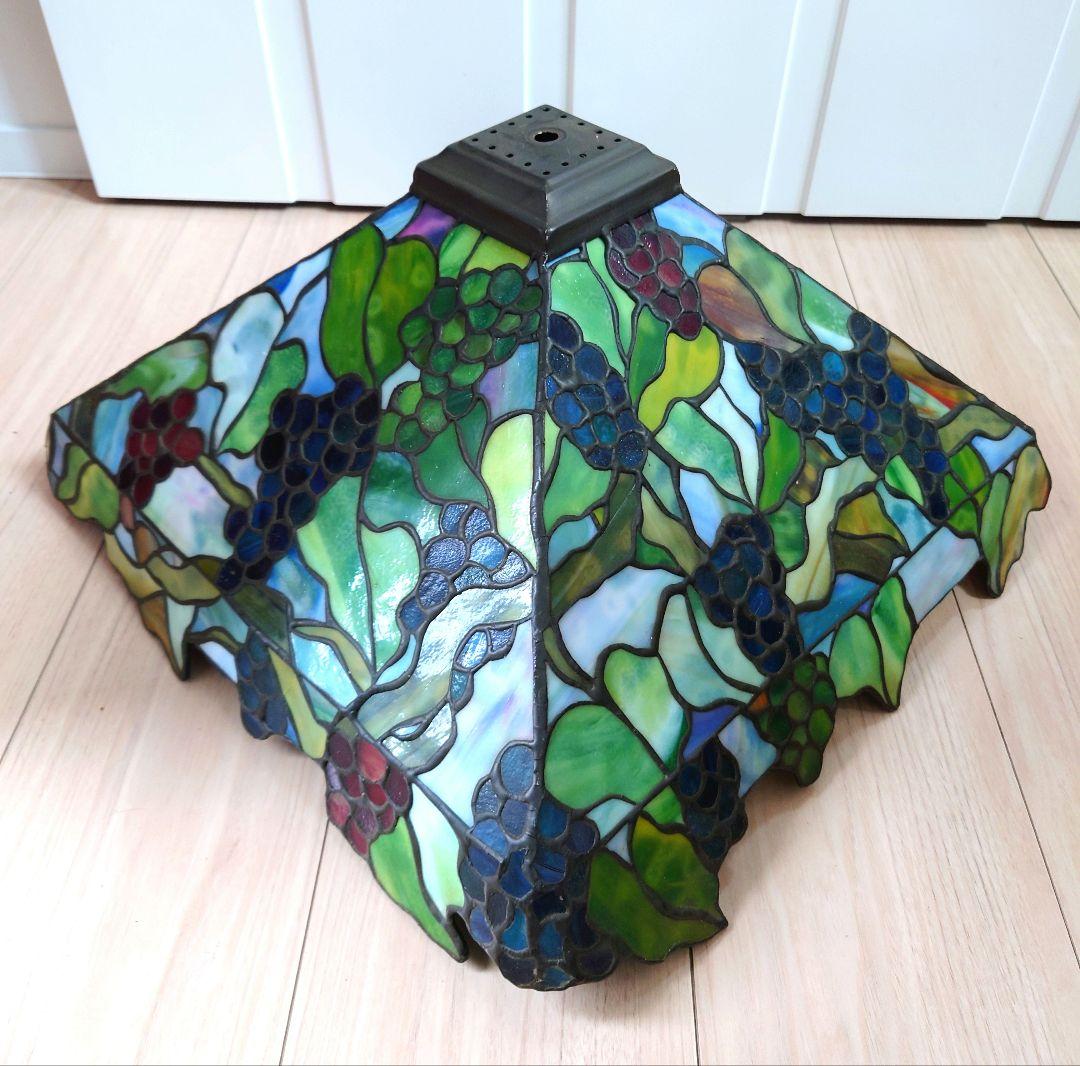 ステンドグラス　葡萄　電傘(ランプシェード)　46cm×42cm