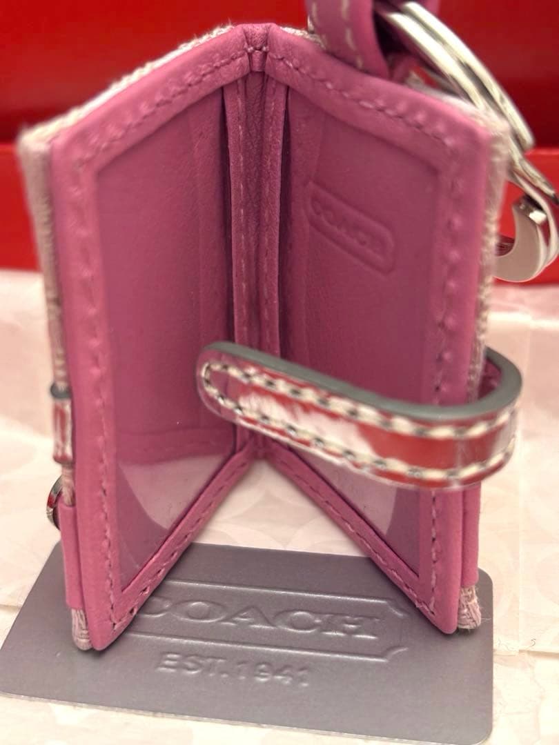 【新品未使用】コーチ キーホルダー 写真 キーリング フレーム チャーム&ミラー