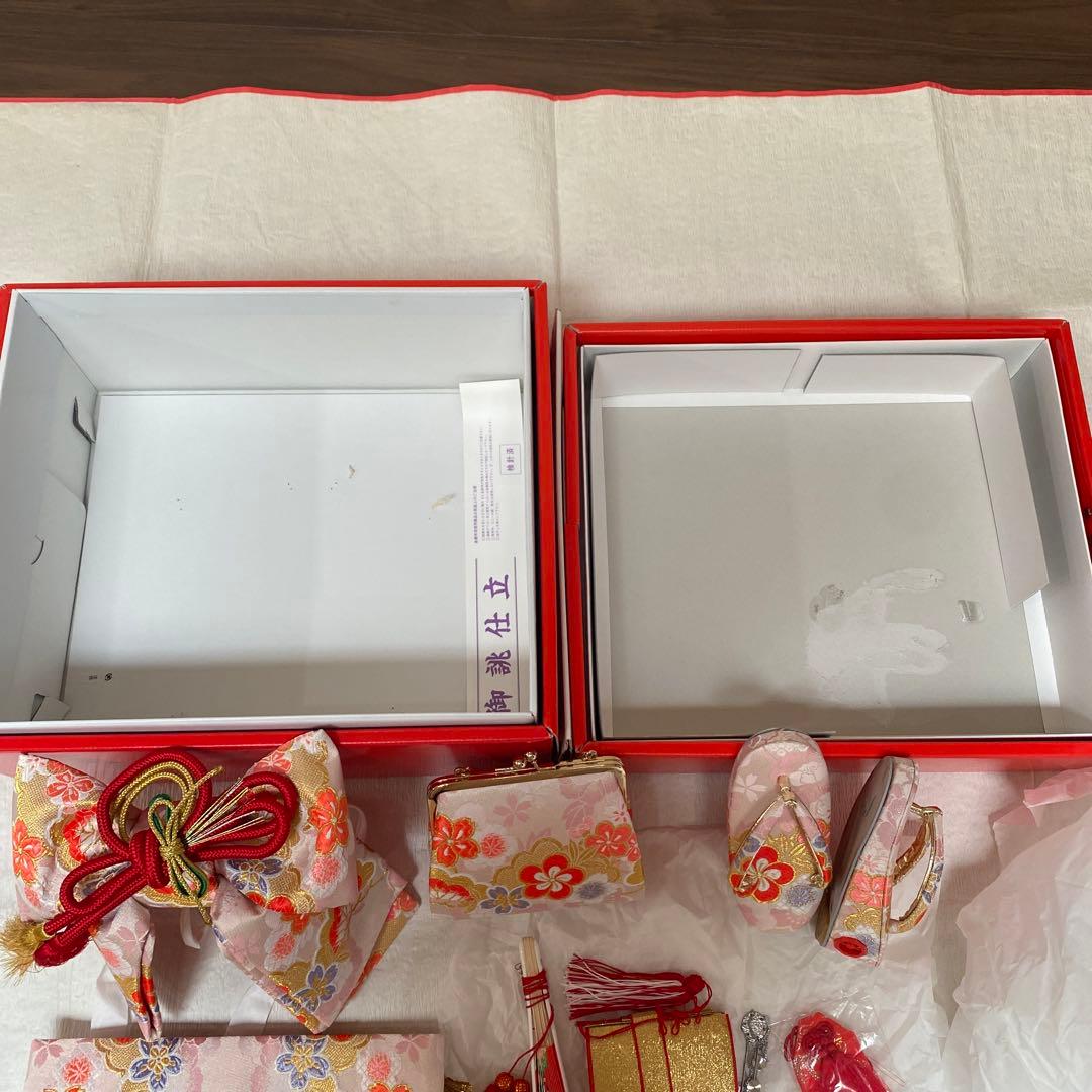 特選！七五三　はこせこセット、結び帯、帯締め