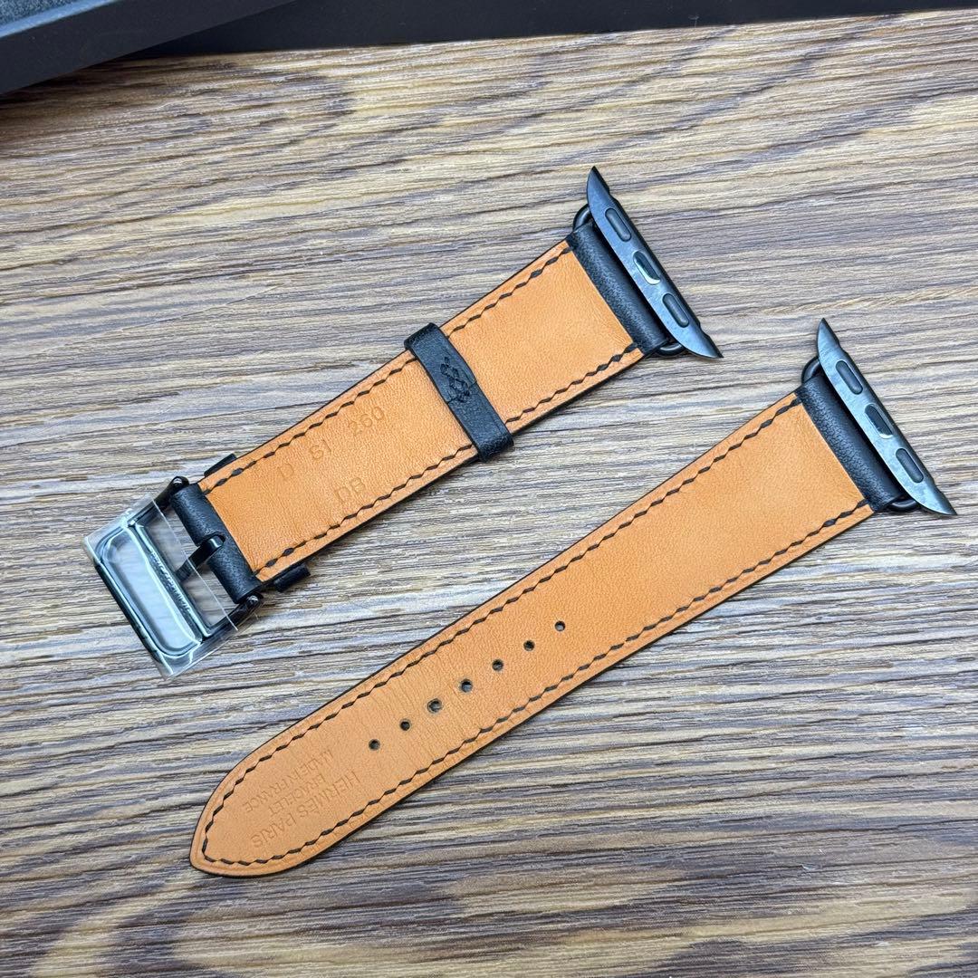 2243 Apple Watch エルメス　ブラック　レザー　HERMES