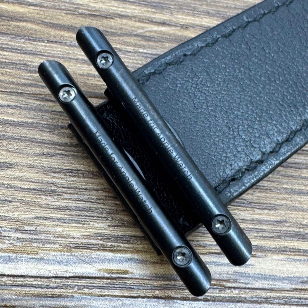 2243 Apple Watch エルメス　ブラック　レザー　HERMES