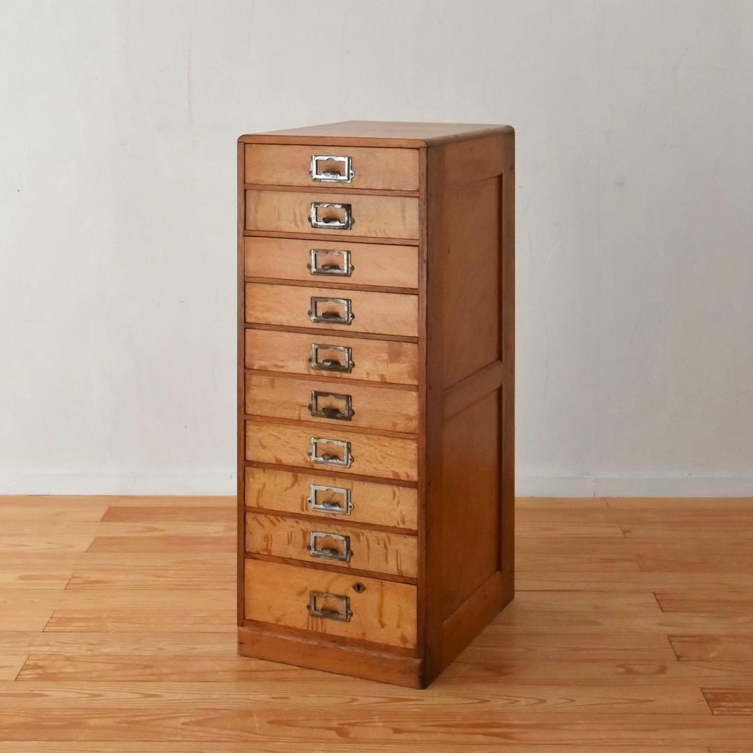 小引き出し　楢　無垢材　Made In Japan