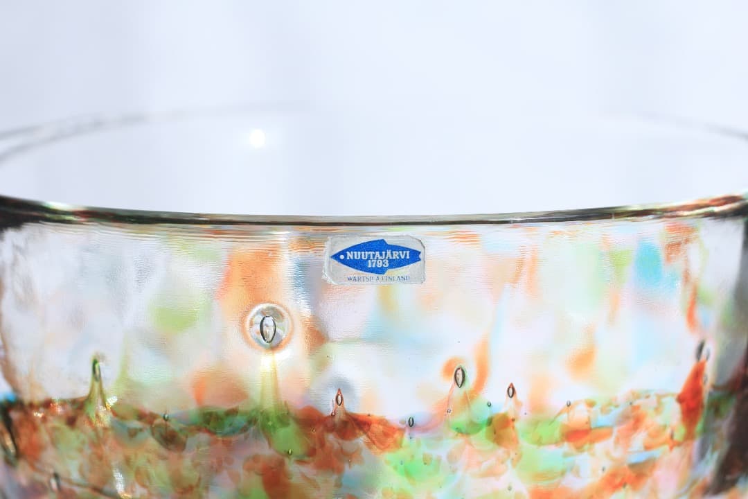 5521 Atolli ボウル　ヌータヤルヴィ　ガラス　Oiva Toikka