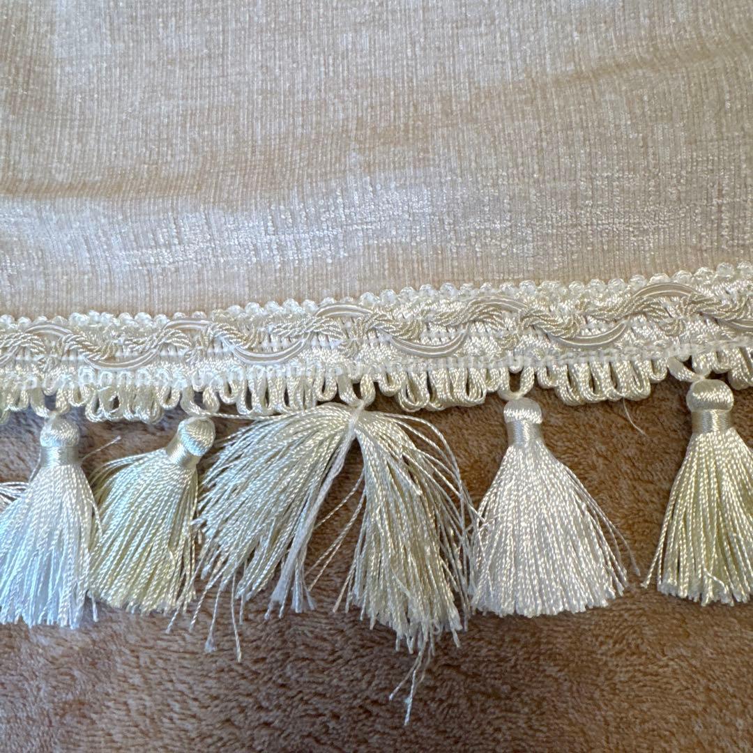 ニトリ　ベージュ トリムカーテン　2枚組