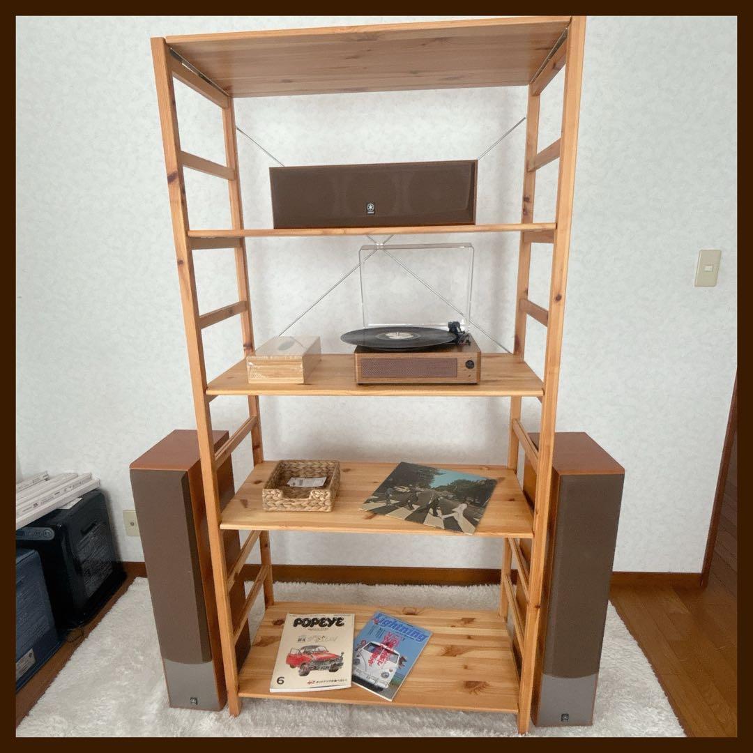 美品】無印 パイン材ユニットシェルフ 5段 ラック86×39.5×175.5cm