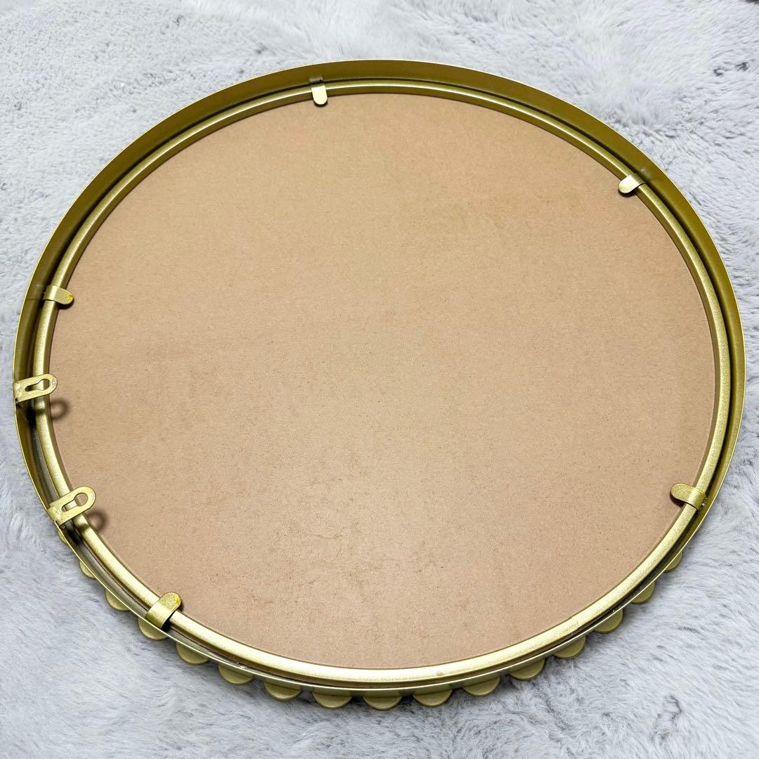 キラキラビジューサークルミラー ゴールド ウォールミラー