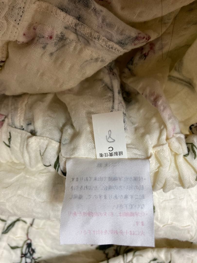 IKUKO 花柄長袖パジャマ (綿100%)