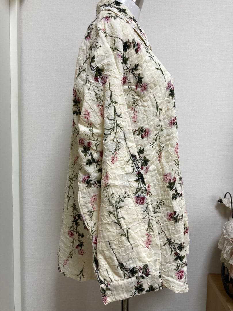 IKUKO 花柄長袖パジャマ (綿100%)