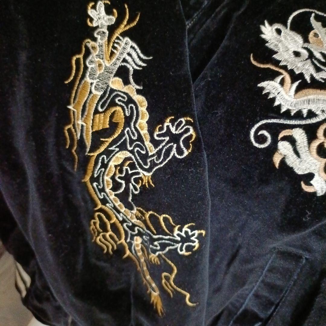 初期JUNGLE STORM 別珍 スーベニアジャケット スカジャン ブラック