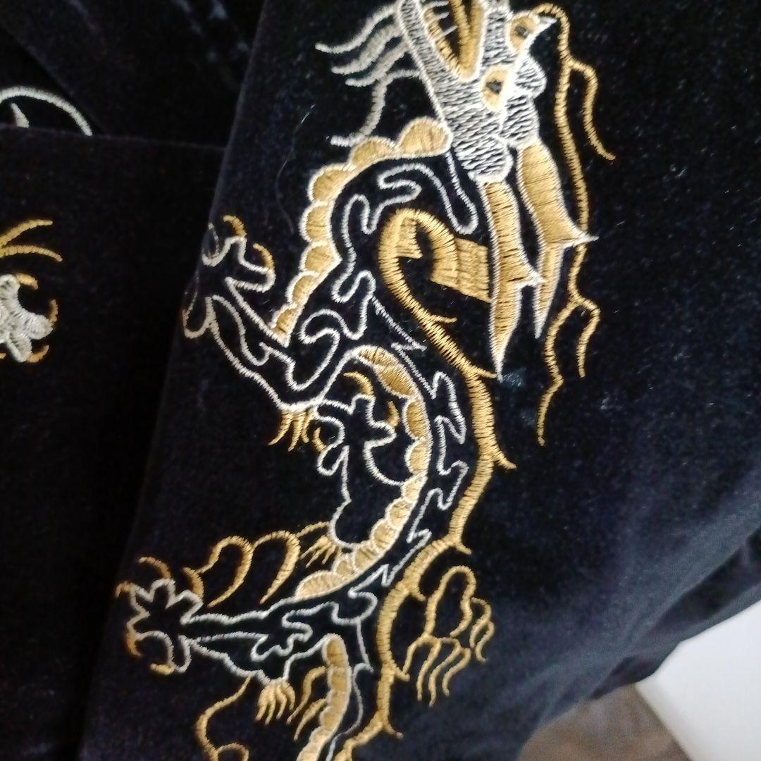 初期JUNGLE STORM 別珍 スーベニアジャケット スカジャン ブラック