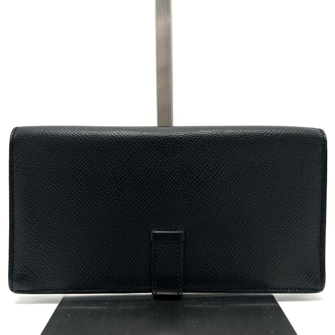 エルメス ベアン 長財布 ⬜︎J刻印 シルバー金具 メンズ H金具 ブラック 小銭