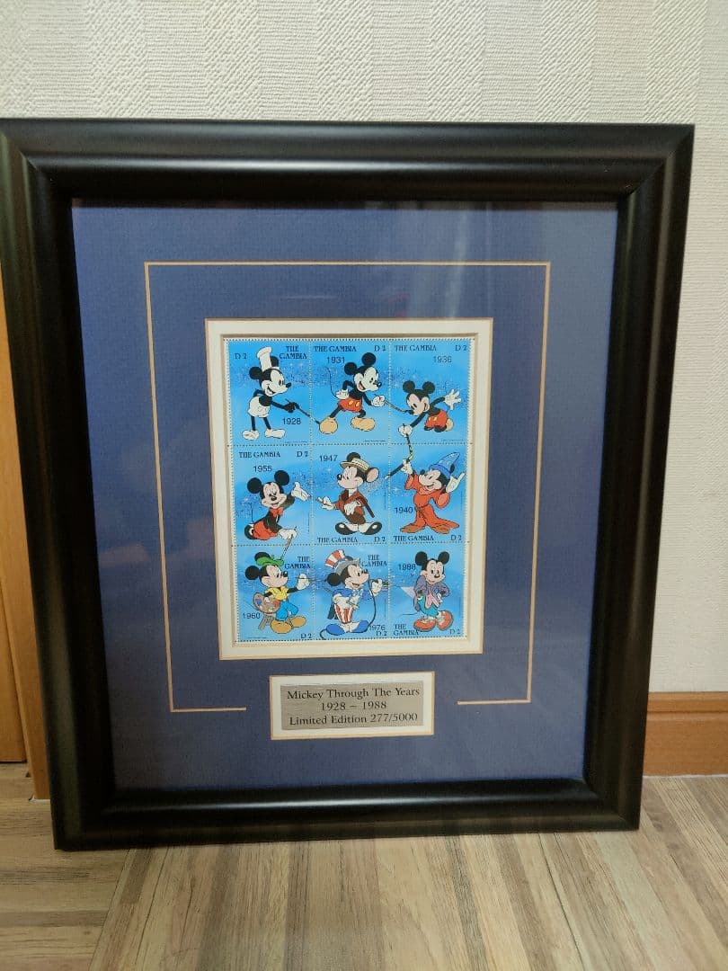 シリアル付レアディズニーミッキー切手額縁いかが