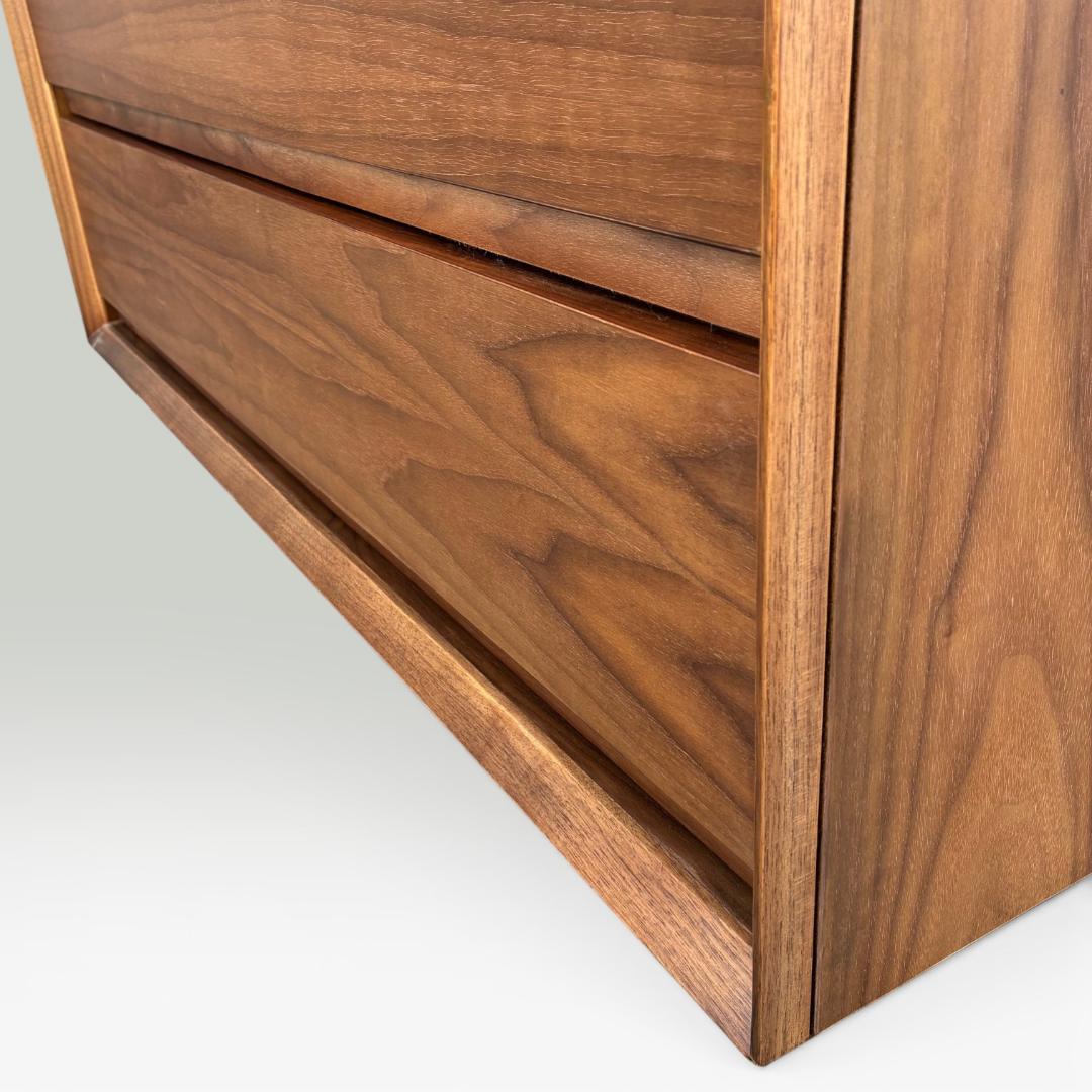 美品　IDC　大塚家具　ウォールナット　6段　チェスト　北欧　タンス