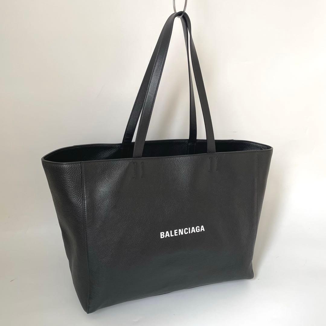 【極美品】バレンシアガ イーストウエスト トートバッグ レザー 黒 618284