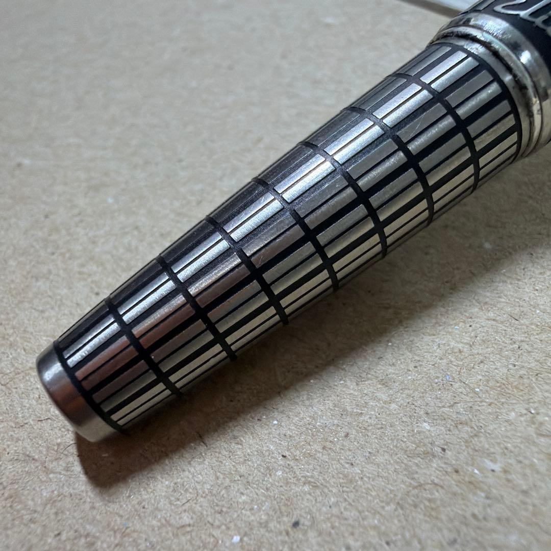 廃盤 パイロット Elite エリート 格子 万年筆 18K 750 M 蝕刻