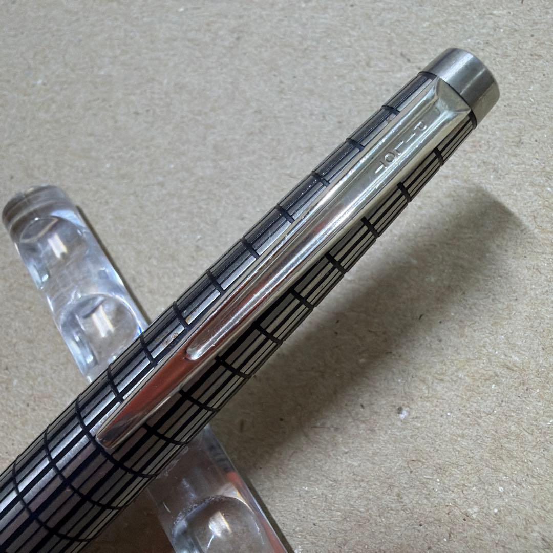 廃盤 パイロット Elite エリート 格子 万年筆 18K 750 M 蝕刻