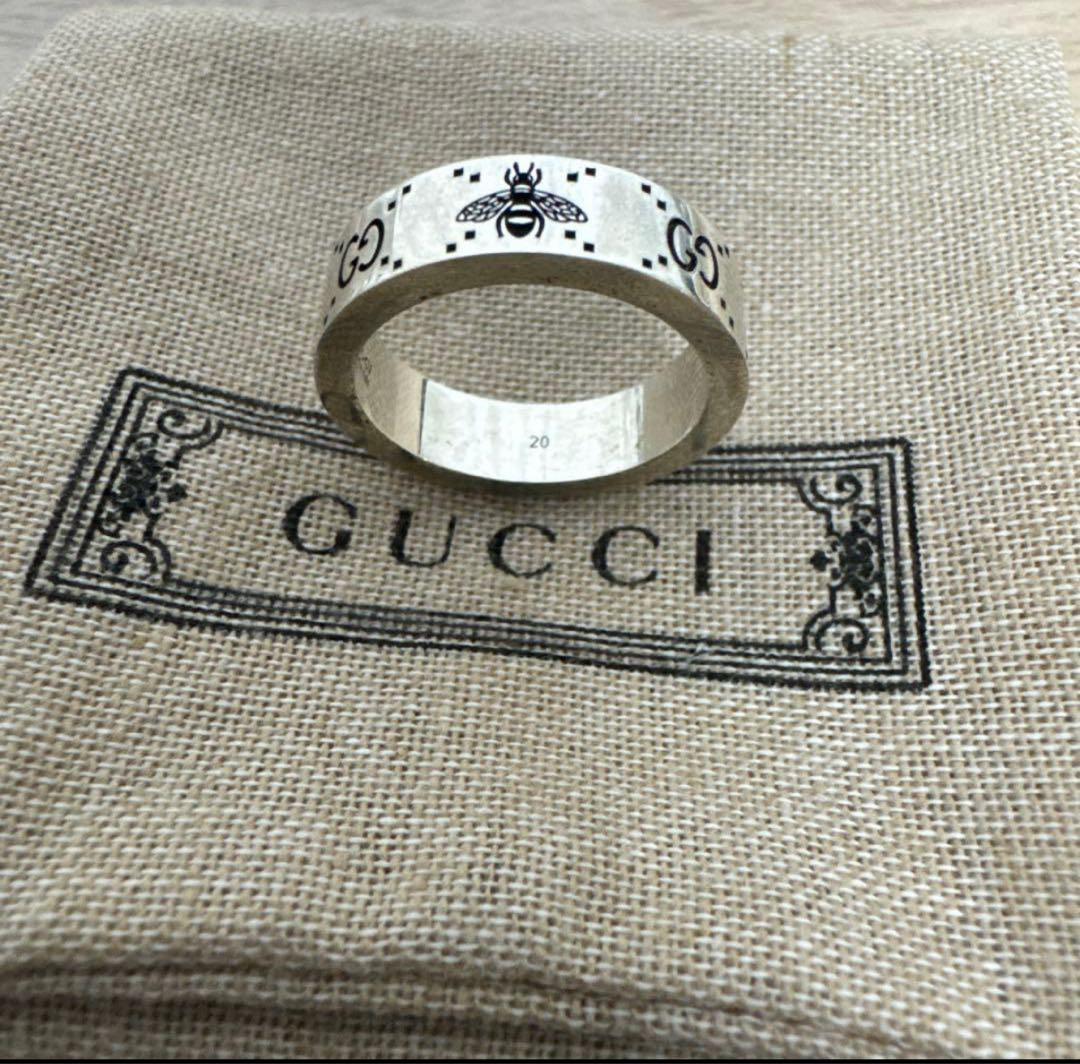 GUCCI グッチ ハチ ビー 蜂 アイコン GGロゴ リング 20号