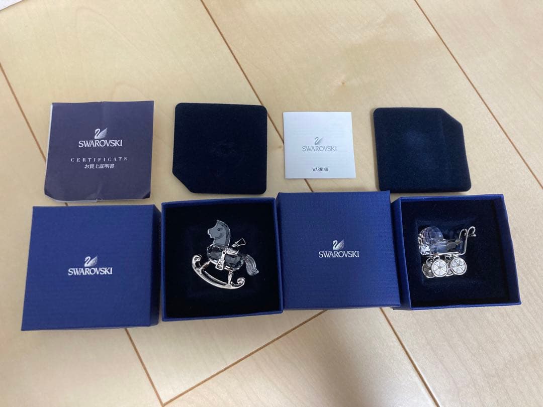 【未使用レア】スワロフスキー置物　3点セット　廃盤品　プレゼントに