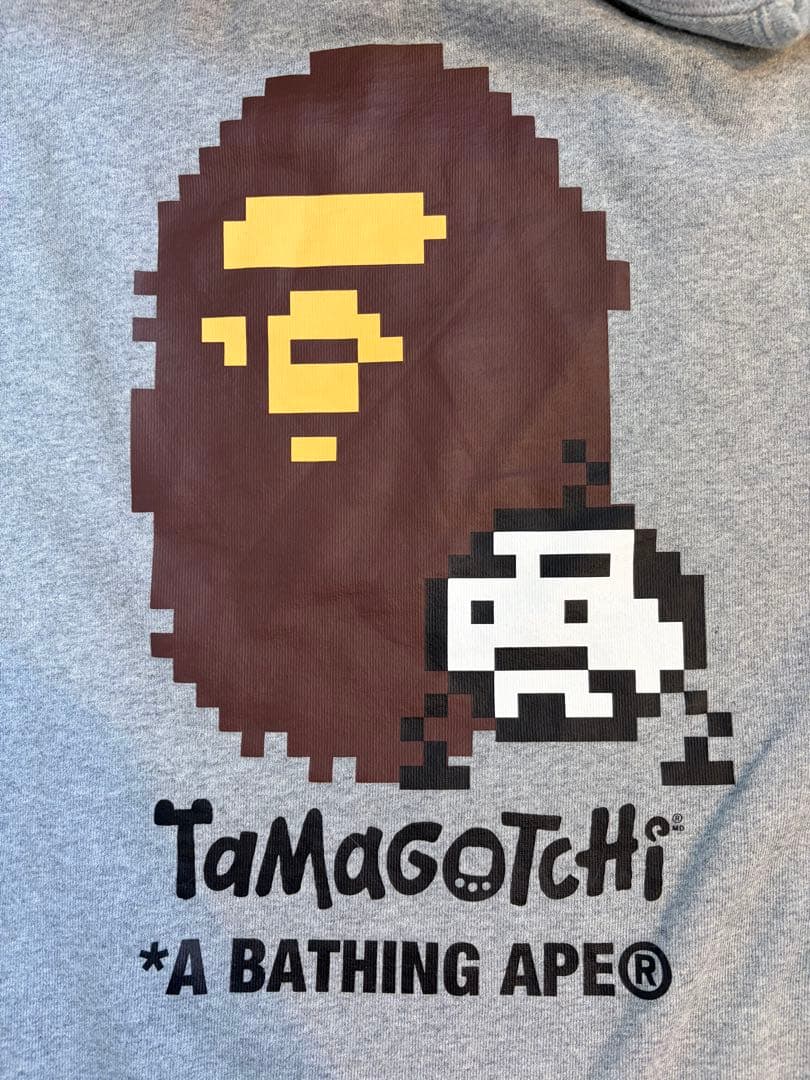 たまごっち × A BATHING APE パーカー グレー XL