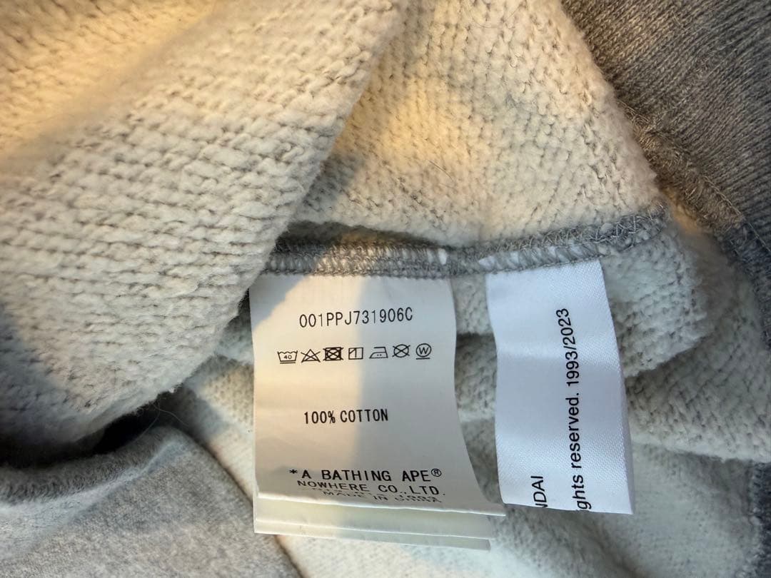 たまごっち × A BATHING APE パーカー グレー XL