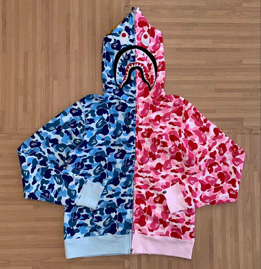 ★激レア★ APE abc セパレート シャークパーカー L パーカー kaws